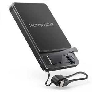 Qi2 Magnetic Portable Charger 10000mAh, 15W Wireless & 22.5W USB-C Fast Charger with Stand & LED Display, for iPhone 17/16/15/14,Black Qi2 Magnetic Portable Charger 10000mAh, 15W Wireless & 22.5W USB-C Fast Charger with Stand & LED Display, for iPhone 17/16/15/14,Black