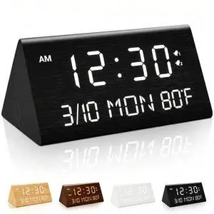 Premium Wooden Digital Alarm Clock with USB Charging Ports, Dimmable LED Display, Date, Day of Week, Temperature, DST, Clocks for Bedrooms, Desk, Nightstand, Bedside, Table, Office, Living Room Decor Premium Wooden Digital Alarm Clock with USB Charging Ports, Dimmable LED Display, Date, Day of Week, Temperature, DST, Clocks for Bedrooms, Desk, Nightstand, Bedside, Table, Office, Living Room Decor