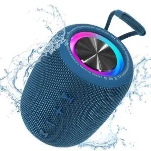 Portable Bluetooth Speaker, BT5.3 Wireless Speaker 20W Bass Diaphragms with Multi LED Light Dynamic Modes, IPX6 Waterproof 16H Playtime supports FM Mode, TF, USB for Home, Cycling, Outdoor, Beach Portable Bluetooth Speaker, BT5.3 Wireless Speaker 20W Bass Diaphragms with Multi LED Light Dynamic Modes, IPX6 Waterproof 16H Playtime supports FM Mode, TF, USB for Home, Cycling, Outdoor, Beach