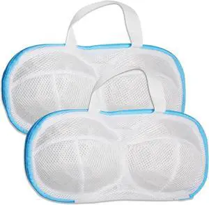 2-Pack Bra Wash Bags with 3D Protective Bracket & Zipper | Non-Deform Lingerie Laundry Bags, For Washing Machine & Storage, Women's Delicates Underwear, A-C Cups 2-Pack Bra Wash Bags with 3D Protective Bracket & Zipper | Non-Deform Lingerie Laundry Bags, For Washing Machine & Storage, Women's Delicates Underwear, A-C Cups