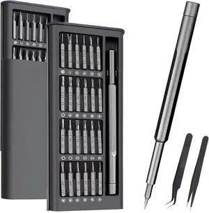 Precision Screwdriver Set, 27 in 1 Small Screwdriver Set Magnetic, Mini S2 Steel Bits with Tweezers, Magnetic Mini Repair Tool Kit for Laptop, Phone, PC, Glasses, Watch, Electronic Precision Screwdriver Set, 27 in 1 Small Screwdriver Set Magnetic, Mini S2 Steel Bits with Tweezers, Magnetic Mini Repair Tool Kit for Laptop, Phone, PC, Glasses, Watch, Electronic