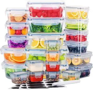 Stelive 24 PCs Food Storage Container Set, Leak Proof Lunch Boxes, BPA-Free Clear Plastic Storage Containers for Home & Kitchen Organization with Labels & Pen Stelive 24 PCs Food Storage Container Set, Leak Proof Lunch Boxes, BPA-Free Clear Plastic Storage Containers for Home & Kitchen Organization with Labels & Pen