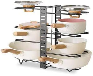 Stelive 8 Tier Dual Sided Pan Rack Pot Pan Organizer Adjustable Pan Pot Rack Pantry Organizer Holder Kitchen Pot Organizer Holder Pot Lid Organizer Stelive 8 Tier Dual Sided Pan Rack Pot Pan Organizer Adjustable Pan Pot Rack Pantry Organizer Holder Kitchen Pot Organizer Holder Pot Lid Organizer