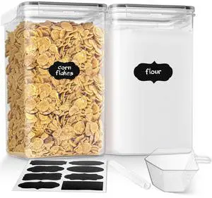 Stelive 2-Piece 6.5L Food Storage Containers Airtight Pantry Storage Containers Organiser Plastic Food Canisters Plastic Canisters w/ Labels & Pen Stelive 2-Piece 6.5L Food Storage Containers Airtight Pantry Storage Containers Organiser Plastic Food Canisters Plastic Canisters w/ Labels & Pen