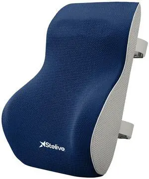 Stelive Ergonomic Back Cushion Lumbar Support Cushion Memory Foam Back Support Backrest Pillow w/ Adjustable Straps Stelive Ergonomic Back Cushion Lumbar Support Cushion Memory Foam Back Support Backrest Pillow w/ Adjustable Straps
