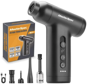 MasterSpec 8V Max Turbo Blower, 110,000RPM Cordless Air Duster Vacuum with 4 Nozzles, 3.6kPa Powerful Suction, Rechargeable Portable Cleaner MasterSpec 8V Max Turbo Blower, 110,000RPM Cordless Air Duster Vacuum with 4 Nozzles, 3.6kPa Powerful Suction, Rechargeable Portable Cleaner