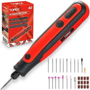 TOPEX 4V MAX Cordless Rotary Tool Mini Grinder Kit with 31 Accessories TOPEX 4V MAX Cordless Rotary Tool Mini Grinder Kit with 31 Accessories