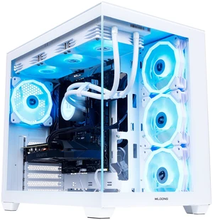 Mloong X-Dragon Gaming PC Desktop, AMD Ryzen 7 9800X3D 8 core 4.7GHz(up to 5.2GHz), Radeon RX 9070XT 16GB, 32GB DDR5 RAM 6000MHz, 2TB NVME SSD, 850W PSU, Windows 11 Home 64-bit, White Mloong X-Dragon Gaming PC Desktop, AMD Ryzen 7 9800X3D 8 core 4.7GHz(up to 5.2GHz), Radeon RX 9070XT 16GB, 32GB DDR5 RAM 6000MHz, 2TB NVME SSD, 850W PSU, Windows 11 Home 64-bit, White