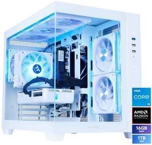 MLOONG Gaming PC, Intel Core i5 14400F 4.7 GHz, AMD Radeon RX 9060XT 16GB prebuilt pc, 1TB NVMe SSD, AI Powered 16GB DDR4 3200MHz, Air Cooled Prebuilt, 650W PSU, Windows 11 Home Gamer PC. White MLOONG Gaming PC, Intel Core i5 14400F 4.7 GHz, AMD Radeon RX 9060XT 16GB prebuilt pc, 1TB NVMe SSD, AI Powered 16GB DDR4 3200MHz, Air Cooled Prebuilt, 650W PSU, Windows 11 Home Gamer PC. White
