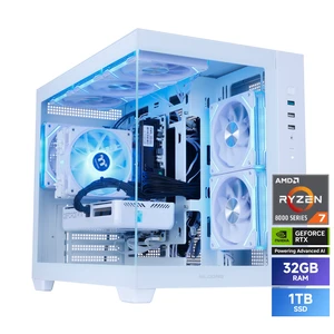 Mloong Gaming PC Desktop, AMD Ryzen 7 8700F 4.1 GHz, NVIDIA RTX 5060 Ti 8GB GDDR7, 1TB Gen4 NVMe SSD, 32GB 6000Mhz DDR5 RAM, 650W PSU, WiFi & BT, Win 11 Home Prebuilt Gaming PC, White Mloong Gaming PC Desktop, AMD Ryzen 7 8700F 4.1 GHz, NVIDIA RTX 5060 Ti 8GB GDDR7, 1TB Gen4 NVMe SSD, 32GB 6000Mhz DDR5 RAM, 650W PSU, WiFi & BT, Win 11 Home Prebuilt Gaming PC, White