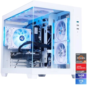 Mloong Gaming PC, AMD Ryzen 5 5500 4.2 GHz, AMD Radeon RX 6500XT 4GB Desktop Computer, 1TB NVMe SSD, 16GB DDR4 3200MHz, Air Cooled Prebuilt,650W PSU,Windows 11 Home Gamer PC, White Mloong Gaming PC, AMD Ryzen 5 5500 4.2 GHz, AMD Radeon RX 6500XT 4GB Desktop Computer, 1TB NVMe SSD, 16GB DDR4 3200MHz, Air Cooled Prebuilt,650W PSU,Windows 11 Home Gamer PC, White