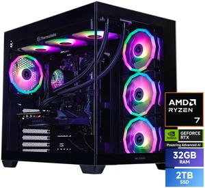 Mloong X-Dragon Gaming PC Desktop, AMD Ryzen 7 9800X3D 8 core 4.7GHz(up to 5.2GHz), GeForce RTX 5070Ti 16 GB, 32GB DDR5 RAM 6000MHz, 2TB NVME SSD, 850W PSU, Windows 11 Home 64-bit, Black Mloong X-Dragon Gaming PC Desktop, AMD Ryzen 7 9800X3D 8 core 4.7GHz(up to 5.2GHz), GeForce RTX 5070Ti 16 GB, 32GB DDR5 RAM 6000MHz, 2TB NVME SSD, 850W PSU, Windows 11 Home 64-bit, Black
