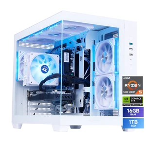 Mloong White Gaming PC AMD Ryzen 5 5500 (Up to 4.2 GHz) CPU, GeForce RTX 5050 8GB, 1TB NVME SSD, 16GB DDR4 RAM 3200MHz, 650W PSU,7ARGB Fans, Windows 11 Home 64-bit WIFI Gaming Desktop, White Mloong White Gaming PC AMD Ryzen 5 5500 (Up to 4.2 GHz) CPU, GeForce RTX 5050 8GB, 1TB NVME SSD, 16GB DDR4 RAM 3200MHz, 650W PSU,7ARGB Fans, Windows 11 Home 64-bit WIFI Gaming Desktop, White