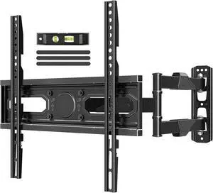Full Motion TV Wall Mount for 26-60 TVs Max VESA 400x400 77 lbs. | 7° up & 10° down tilt ±90° swivel single stud structure flexible for corner TV installation Full Motion TV Wall Mount for 26-60 TVs Max VESA 400x400 77 lbs. | 7° up & 10° down tilt ±90° swivel single stud structure flexible for corner TV installation