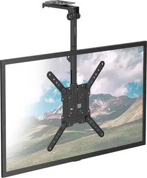 Fold-Up Ceiling TV Mount for 2355 Inch TVs with Longer Arm Space-Saving Flip Down Bracket for Flat & Slanted Ceilings Retractable Tilt & Swivel Mount VESA up to 400x400 44 lbs Capacity Fold-Up Ceiling TV Mount for 2355 Inch TVs with Longer Arm Space-Saving Flip Down Bracket for Flat & Slanted Ceilings Retractable Tilt & Swivel Mount VESA up to 400x400 44 lbs Capacity
