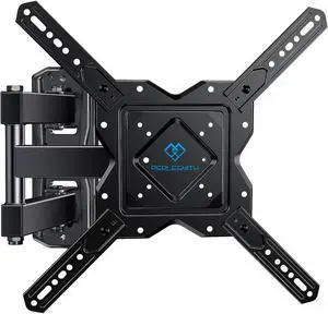 Full Motion TV Wall Mount for 27-60 Inch Flat & Curved TVs Single Stud TV Mount with Articulating Swivel Tilt - Wall Mount TV Bracket VESA 400x400mm up to 77 lbs Perfect Center Design Full Motion TV Wall Mount for 27-60 Inch Flat & Curved TVs Single Stud TV Mount with Articulating Swivel Tilt - Wall Mount TV Bracket VESA 400x400mm up to 77 lbs Perfect Center Design