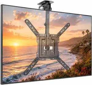 Fold-Up Ceiling TV Mount for 2355 Inch TVs Space-Saving Flip Down Bracket for Flat & Slanted Ceilings Retractable Adjustable Tilt & Swivel Mount VESA up to 400x400 44 lbs Capacity Fold-Up Ceiling TV Mount for 2355 Inch TVs Space-Saving Flip Down Bracket for Flat & Slanted Ceilings Retractable Adjustable Tilt & Swivel Mount VESA up to 400x400 44 lbs Capacity