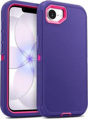 for iPhone 17e 5G Case Heavy Duty & Rugged Shockproof Purple/Rose | Dual-Layer Armor Back Cover Dustproof Scratch Resistant Anti-Slip Grip Case for iPhone 17e for Outdoor Work Travel Daily Use for iPhone 17e 5G Case Heavy Duty & Rugged Shockproof Purple/Rose | Dual-Layer Armor Back Cover Dustproof Scratch Resistant Anti-Slip Grip Case for iPhone 17e for Outdoor Work Travel Daily Use