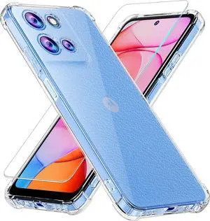 Phone Case for Motorola Moto G Play 2026 Moto G 2026 Moto G 2025 with Tempered Glass Screen Protector Soft Flexible TPU Slim Fit Shockproof Phone Cover for Women Men Girls Boys (Clear) Phone Case for Motorola Moto G Play 2026 Moto G 2026 Moto G 2025 with Tempered Glass Screen Protector Soft Flexible TPU Slim Fit Shockproof Phone Cover for Women Men Girls Boys (Clear)