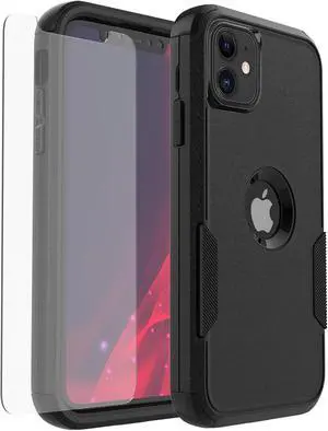 for iPhone 11 Heavy Duty Protection Case with Screen Protector Black | Heavy Duty Protection 3-Layers Anti-Slip Full Body Protective Drop Shockproof with 1 Screen Protector for iPhone 11 for iPhone 11 Heavy Duty Protection Case with Screen Protector Black | Heavy Duty Protection 3-Layers Anti-Slip Full Body Protective Drop Shockproof with 1 Screen Protector for iPhone 11