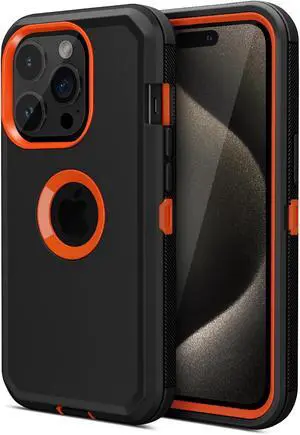 for iPhone 15 Pro Max Case Heavy Duty Drop Protection Black Orange | Drop Protection Screenless Dual Layer Shockproof Sports Rugged Bumper Dust Proof Cell Phone Case for iPhone 15 Pro Max 6.7 for iPhone 15 Pro Max Case Heavy Duty Drop Protection Black Orange | Drop Protection Screenless Dual Layer Shockproof Sports Rugged Bumper Dust Proof Cell Phone Case for iPhone 15 Pro Max 6.7