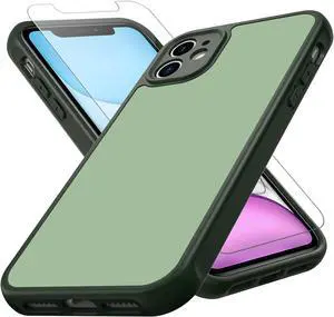 for iPhone 11 Case Matte Dual-Tone Non-Slip Anti-Fingerprint Slim Design with Screen Protector Hybrid Soft TPU Bumper Hard PC Back Protective Phone case for iPhone 11 Green for iPhone 11 Case Matte Dual-Tone Non-Slip Anti-Fingerprint Slim Design with Screen Protector Hybrid Soft TPU Bumper Hard PC Back Protective Phone case for iPhone 11 Green