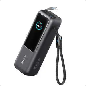 Laptop Power Bank 25 000mAh Travel Essential with 165W Total Output | 3 USB-C Ports with 100W Max Each Built-In Retractable Cables Flight-Ready for iPhone 17 Series MacBook and More Laptop Power Bank 25 000mAh Travel Essential with 165W Total Output | 3 USB-C Ports with 100W Max Each Built-In Retractable Cables Flight-Ready for iPhone 17 Series MacBook and More