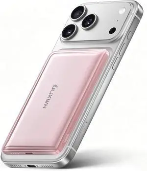 Ultra-Slim 5000mAh Magnetic Wireless Power Bank for iPhone | Fast Portable Charger with USB C Charging for MagSafe Battery Pack for 17/16/15/14/13/12 Series Travel Essentials Pink Ultra-Slim 5000mAh Magnetic Wireless Power Bank for iPhone | Fast Portable Charger with USB C Charging for MagSafe Battery Pack for 17/16/15/14/13/12 Series Travel Essentials Pink