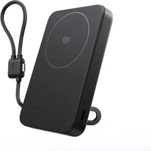Rapid Mag Power Bank Qi2.2 25W MagSafe-Compatible Portable Charger 10 000mAh Magnetic Power Charger with Built-in USB-C Cable and Foldable Stand for iPhone 17/16/15 Rapid Mag Power Bank Qi2.2 25W MagSafe-Compatible Portable Charger 10 000mAh Magnetic Power Charger with Built-in USB-C Cable and Foldable Stand for iPhone 17/16/15