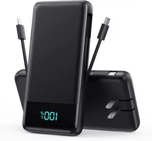 Portable Charger Power Bank for iPhone with Built-in Cables and AC Wall Plug 13800mAh Ultra Slim Travel Essentials USB C Fast Charging External Battery Pack for iPhone 17/16/15/13 Galaxy Android etc Portable Charger Power Bank for iPhone with Built-in Cables and AC Wall Plug 13800mAh Ultra Slim Travel Essentials USB C Fast Charging External Battery Pack for iPhone 17/16/15/13 Galaxy Android etc