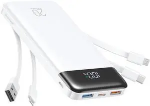 Portable Charger Built-in Cables 20000mAh Power Bank 6-Output | Travel Fast Charging Battery Pack for iPhone 17/16/15 Android Flight-Approved Multi-Device USB-C & USB-A LED % Portable Charger Built-in Cables 20000mAh Power Bank 6-Output | Travel Fast Charging Battery Pack for iPhone 17/16/15 Android Flight-Approved Multi-Device USB-C & USB-A LED %