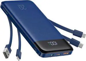 Portable Charger Built-in Cables 20000mAh Power Bank 6-Output | Travel Fast Charging Battery Pack for iPhone 17/16/15 Android Flight-Approved Multi-Device USB-C & USB-A LED % Portable Charger Built-in Cables 20000mAh Power Bank 6-Output | Travel Fast Charging Battery Pack for iPhone 17/16/15 Android Flight-Approved Multi-Device USB-C & USB-A LED %