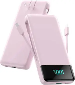 Portable Charger for iPhone with Built in Cables and Wall Plug Upgraded 13800mAh Fast Charging USB C Power Bank 4 Outputs Travel Essential Battery Pack Compatible with iPhone 17/16/15/14 Galaxy-Pink Portable Charger for iPhone with Built in Cables and Wall Plug Upgraded 13800mAh Fast Charging USB C Power Bank 4 Outputs Travel Essential Battery Pack Compatible with iPhone 17/16/15/14 Galaxy-Pink