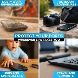 PortPlugs USB-A Port Blockers - Key Lock Security for PC, Laptop & Notebook - Removable Dust & Moisture Resistant USB Type-A Shields | 10-Pack (Black) PortPlugs USB-A Port Blockers - Key Lock Security for PC, Laptop & Notebook - Removable Dust & Moisture Resistant USB Type-A Shields | 10-Pack (Black)
