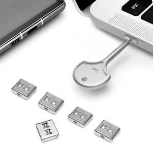 PortPlugs USB-C Port Blockers 5 Pack, Stainless Steel Security Locks with Key PortPlugs USB-C Port Blockers 5 Pack, Stainless Steel Security Locks with Key