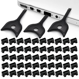 USB A Port Blockers 50 Pack, Security Locks with 3 Removal Keys, Black USB A Port Blockers 50 Pack, Security Locks with 3 Removal Keys, Black