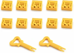 PortPlugs USB-A Port Blockers, 10 USB Port Locks, 2 Removal Keys, Yellow PortPlugs USB-A Port Blockers, 10 USB Port Locks, 2 Removal Keys, Yellow