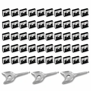 USB A Metal Port Blockers 50 Pack, Security Locks with 2 Keys, Black USB A Metal Port Blockers 50 Pack, Security Locks with 2 Keys, Black