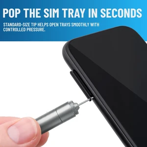 PortPlugs SIM Card Ejector Tool and Charging Port Cleaning Brush Keychain PortPlugs SIM Card Ejector Tool and Charging Port Cleaning Brush Keychain
