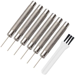 PortPlugs SIM Card Ejector Tool 6 Pack with Textured Grip and Cleaning Brush - Silver PortPlugs SIM Card Ejector Tool 6 Pack with Textured Grip and Cleaning Brush - Silver
