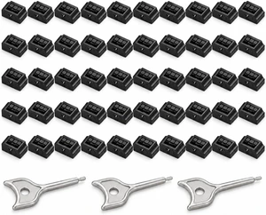 PortPlugs HDMI Port Blockers, 50-Pack PE Female Port Access Locks with 3 Removal Keys - Black PortPlugs HDMI Port Blockers, 50-Pack PE Female Port Access Locks with 3 Removal Keys - Black