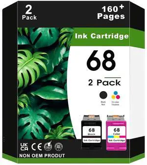 2 Pack 68 Black and Tri-Color Ink Cartridge Set 7FP21TN 7FP20TN Compatible for 6152e 6155e 6552e 6555e 6558e Printer (1 Black, 1 Tri-Color) 2 Pack 68 Black and Tri-Color Ink Cartridge Set 7FP21TN 7FP20TN Compatible for 6152e 6155e 6552e 6555e 6558e Printer (1 Black, 1 Tri-Color)