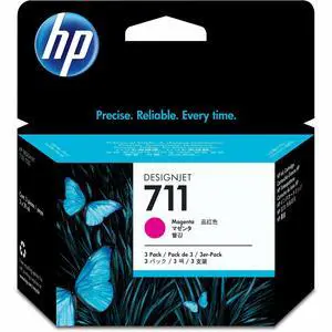 711 Magenta 29-ml 3-Pack Genuine Ink Cartridges (CZ135A) for DesignJet T530, T525, T520, T130, T125, T120 & T100 Large Format Plotter Printers 711 Magenta 29-ml 3-Pack Genuine Ink Cartridges (CZ135A) for DesignJet T530, T525, T520, T130, T125, T120 & T100 Large Format Plotter Printers