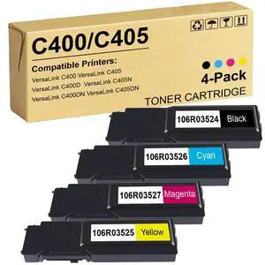 C400 C405 Toner Cartridge Compatible for Xerox VersaLink C405 C400 Toner C400D C400DN MFP C405 C405N C405DN Black Cyan Magenta Yellow Extra High Yield Toner Cartridge CMYK 4 Pack C400 C405 Toner Cartridge Compatible for Xerox VersaLink C405 C400 Toner C400D C400DN MFP C405 C405N C405DN Black Cyan Magenta Yellow Extra High Yield Toner Cartridge CMYK 4 Pack