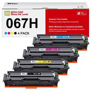 067H Toner Cartridges 4 Pack for Canon MF654Cdw MF656Cdw LBP632Cdw | 067H high yield toner cartridge set for Canon MF651Cw MF653Cdw MF654Cdw MF656Cdw LBP631Cw LBP632Cdw and LBP633Cdw 067H Toner Cartridges 4 Pack for Canon MF654Cdw MF656Cdw LBP632Cdw | 067H high yield toner cartridge set for Canon MF651Cw MF653Cdw MF654Cdw MF656Cdw LBP631Cw LBP632Cdw and LBP633Cdw