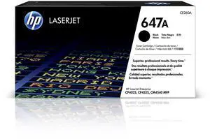 647A Black Toner Cartridge | Works Color LaserJet Enterprise CP4025, CP4525 Series | CE260A 647A Black Toner Cartridge | Works Color LaserJet Enterprise CP4025, CP4525 Series | CE260A