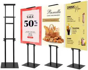 4PACK Adjustable Poster Holder, Foam Board Stand for Display, Heavy Duty Pedestal Sign Holder, Metal Stand for Display Board Up to 83 4PACK Adjustable Poster Holder, Foam Board Stand for Display, Heavy Duty Pedestal Sign Holder, Metal Stand for Display Board Up to 83