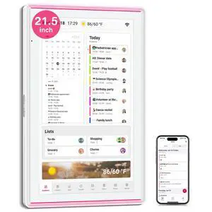 21.5" Family Digital Touchscreen Calendar for Chore & Meal Planning | FHD photo display, LED reminder, smart organizer for daily schedules, chores, meals & photo slideshow, wall & desk mount 21.5" Family Digital Touchscreen Calendar for Chore & Meal Planning | FHD photo display, LED reminder, smart organizer for daily schedules, chores, meals & photo slideshow, wall & desk mount