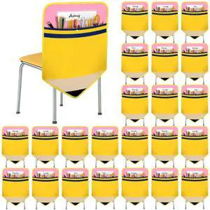 24 Pack Pencil Classroom Chair Pockets 17x18 Inch Chair Bags with Name Slots Student Chair Pockets Seat Pockets for Classroom Chairback Organizer for School Classroom Must Have Supplies 24 Pack Pencil Classroom Chair Pockets 17x18 Inch Chair Bags with Name Slots Student Chair Pockets Seat Pockets for Classroom Chairback Organizer for School Classroom Must Have Supplies