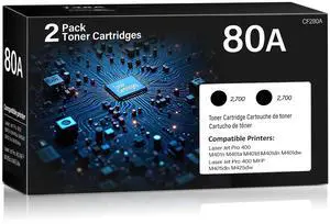 80A Toner Cartridge Laser Jet Pro 400 M401n M401dn M401dw (2 Pack) Compatible for HP 80A 80X CF280A CF280X Toner Cartridges Black for HP80A for HP Laser Jet Pro 400 M425dn M425dw M401a M401d 80A Toner Cartridge Laser Jet Pro 400 M401n M401dn M401dw (2 Pack) Compatible for HP 80A 80X CF280A CF280X Toner Cartridges Black for HP80A for HP Laser Jet Pro 400 M425dn M425dw M401a M401d